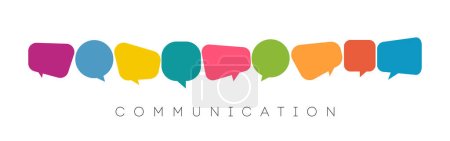 Illustration for Speech bubbles, communication concept, vector illustration - Royalty Free Image