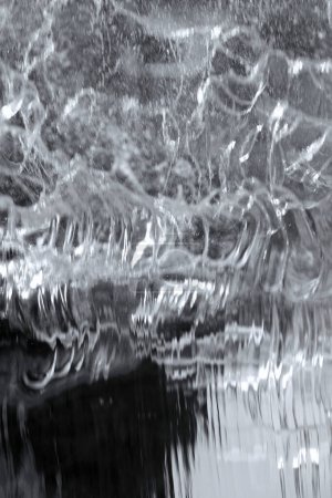 Background material photo of falling water close up