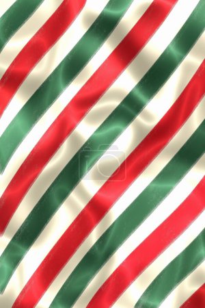 Téléchargez les photos : Illustration en ligne d'ornements de Noël rouges et verts avec effet drapeau flottant - en image libre de droit