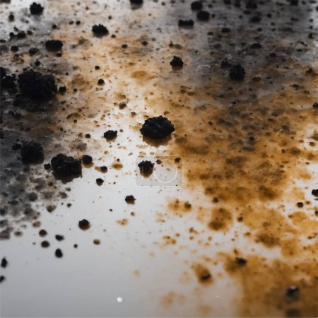 Illustration for Realistic image of black mold on a light background in vector. - Royalty Free Image