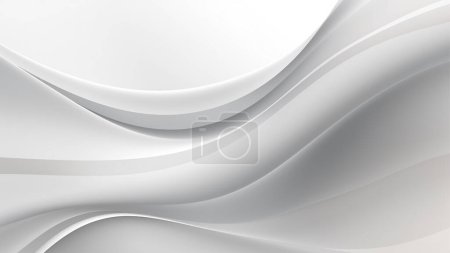 Photo for Silver pastel abstract background with smooth dynamic waves. - Royalty Free Image