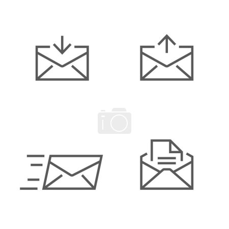 Photo for Mail, message and letter web icons - Royalty Free Image
