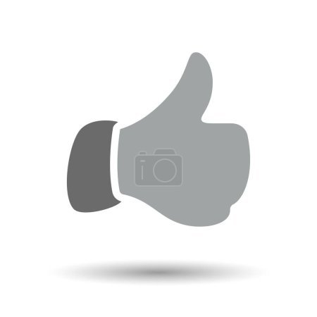 Foto de Like, thumb icon. Vector icon isolated on white - Imagen libre de derechos