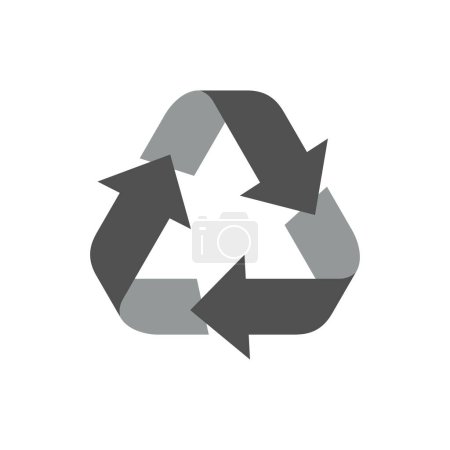 Foto de Reciclar icono negro aislado sobre fondo blanco. Vector - Imagen libre de derechos