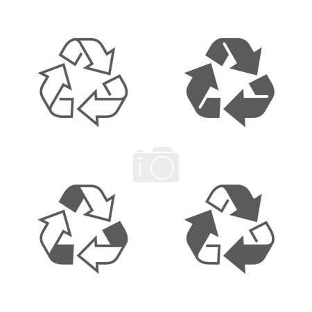 Foto de Reciclar iconos. Reciclaje de símbolos aislados en blanco. Ilustración vectorial - Imagen libre de derechos