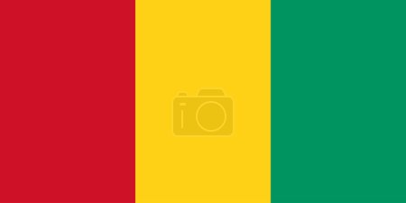 Ilustración de Bandera nacional de Guinea que se puede utilizar para celebrar los días nacionales de Guinea. Ilustración vectorial - Imagen libre de derechos