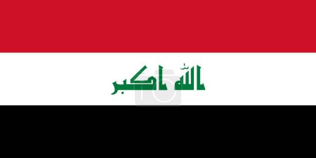 Ilustración de Bandera nacional de Irak que se puede utilizar para celebrar los días nacionales de Irak. Ilustración vectorial - Imagen libre de derechos