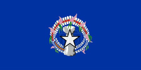 Illustration for National flag of Northern Mariana Islands that can be used for national days. Vector illustration - Royalty Free Image