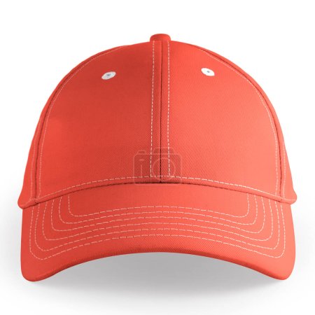 Téléchargez les photos : Un vide, Front View élégant chapeau de sport Mockup en couleur orange Persimmon, pour aider votre conception plus facile et plus belle. - en image libre de droit