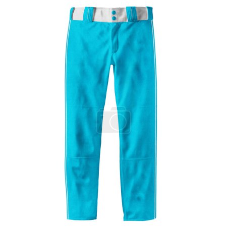 This Front View Alluring Baseball Long Pants Mock Up In Peacock Blue Color, will help you customize your logo or brand design faster.