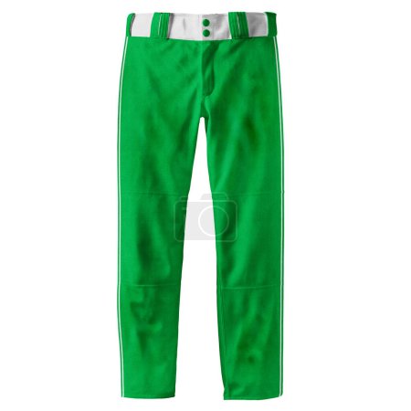 Este pantalón largo de béisbol atractivo con vista frontal se burla de un color simplemente verde, lo ayudará a personalizar su logotipo o diseño de marca más rápido.