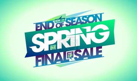 Illustration for Spring final sale vector poster or web banner template - Royalty Free Image