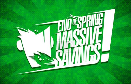 Illustration for End of spring massive savings, sale vector poster concept - Royalty Free Image