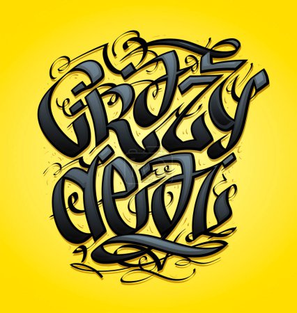 Ilustración de Crazy deal banner with hand drawn calligraphy lettering - Imagen libre de derechos