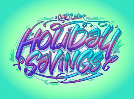 Illustration for Holiday sale advertising vector web banner template - Royalty Free Image