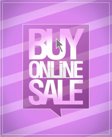 Illustration for Buy online sale vector web banner or flyer design template - Royalty Free Image