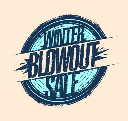 Illustration for Winter blowout sale rubber stamp vector imprint - Royalty Free Image