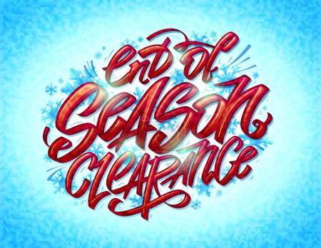 Illustration for End of season clearance, final sale, web banner template - Royalty Free Image