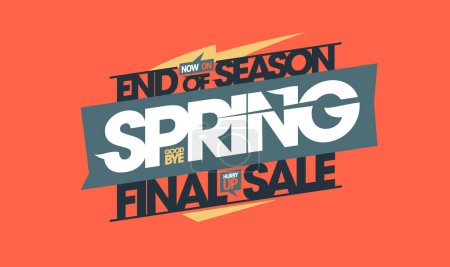 Illustration for End of season sale, spring final sale vector placard template - Royalty Free Image
