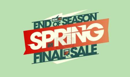 Illustration for End of season Spring final sale vector banner mockup - Royalty Free Image