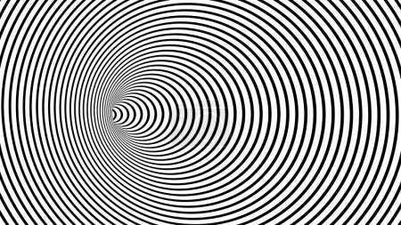Foto de Black and white tunnel. optical illusion. - Imagen libre de derechos