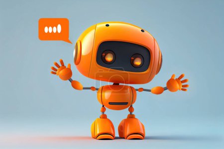 Photo for Robot of the future. The concept of chatting with artificial intelligence. Chatbot, chatgpt. 3d rendering - Royalty Free Image