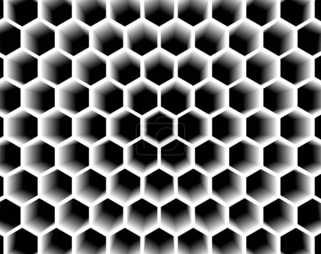 Téléchargez les photos : Abstrait en nid d'abeille noir et blanc. illusion d'optique - en image libre de droit