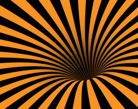 Téléchargez les photos : Tunnel noir et orange. illusion d'optique. - en image libre de droit