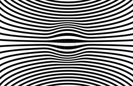 Téléchargez les photos : Illusion optique en noir et blanc. Lignes abstraites - en image libre de droit