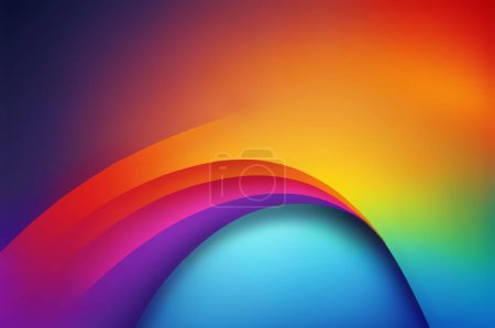 Foto de Fondo de curvas abstractas. Colores vivos del gradiente. - Imagen libre de derechos