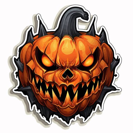 Foto de Da miedo Jack o Lantern. ilustración de Halloween - Imagen libre de derechos