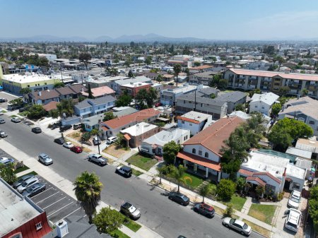 Photo for Aerial view of North Park neighborhood in San Diego, California, United States. - Royalty Free Image