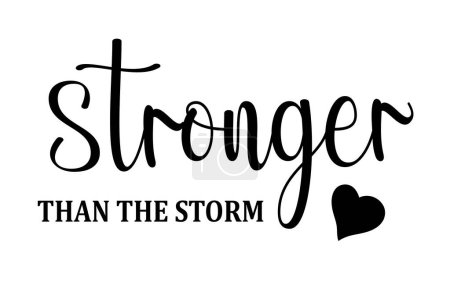 Illustration for Vector illustration of a stronger than the storm - Royalty Free Image