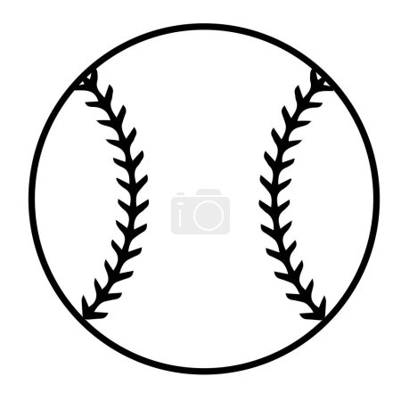 vector illustration of a baseball, softball.