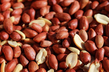Photo for Mixed peanuts background, top view, food background. - Royalty Free Image