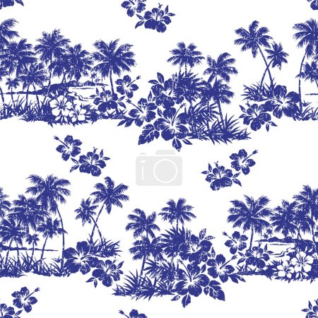 Illustration for Cute and simple Aloha shirt seamless pattern, - Royalty Free Image