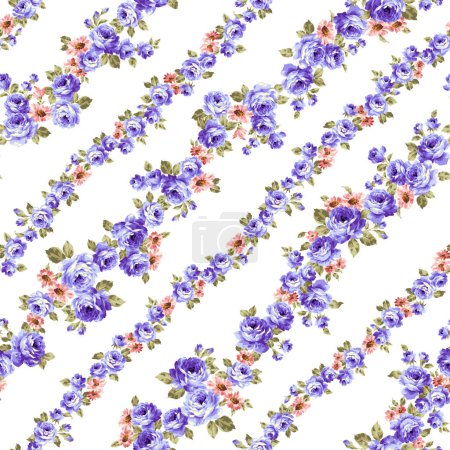 Illustration for Cute rose pattern perfect for textile patterns, - Royalty Free Image