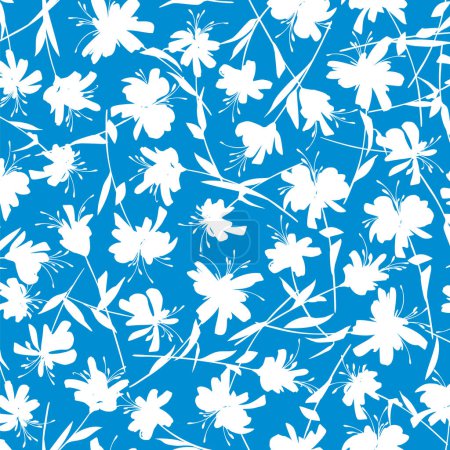 Illustration for Cute flower pattern suitable for textile pattern,Half step repeat Up and down is vertical movement and horizontal is half shift repeat,, - Royalty Free Image