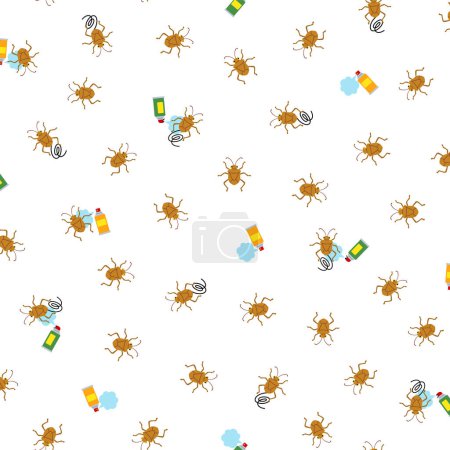 Create a fun seamless pattern with unique pests,