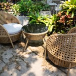 Garden seats in a coffee cafe concept of relaxing, stock photo