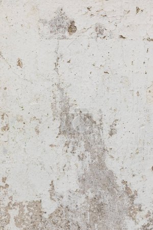Stucco white aged background. Fragment of a wall in the old town. Vertical Poster 656746034
