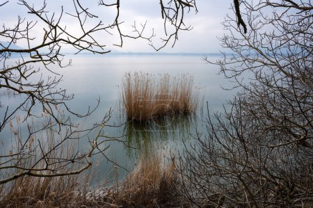 View of the Pamvotis lake in Ioannina, Greece