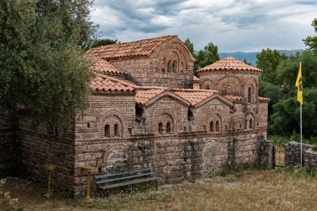 View of the historic Monastery of Agios Dimitrios, in Epirus, Greece