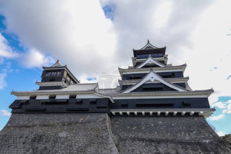 The Famous Landscape vintage building of Kumamoto Castle in Northern Kyushu, Japan.