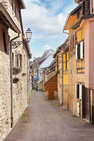 beautiful street in the commune of Eguisheim France