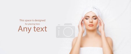 Photo for Beautiful and healthy brunette woman is getting massage treatment in spa salon. The concept of spa, health and healing. - Royalty Free Image