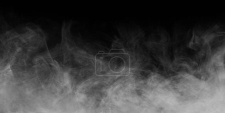 Foto de Textura de humo abstracta sobre fondo negro. Niebla en la oscuridad. - Imagen libre de derechos