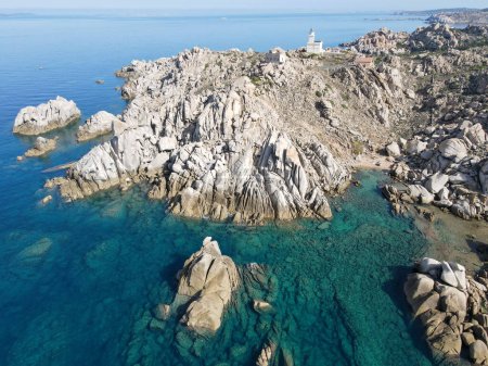 Photo for Drone view at Capo Testa near Santa Teresa di Gallura on Sardinia in Italy - Royalty Free Image
