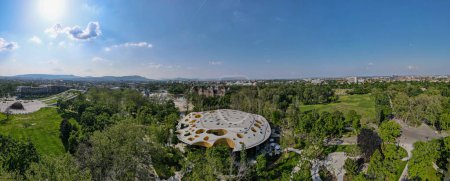 Photo for Budapest, Hungary - 20 May 2023: drone view at the House of music at Budapest on Hungary - Royalty Free Image