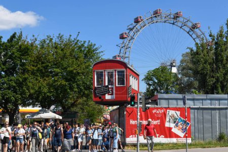 Foto de Viena, Austria - 29 de junio de 2023: vista al parque de atracciones Prater en Viena, Austria - Imagen libre de derechos